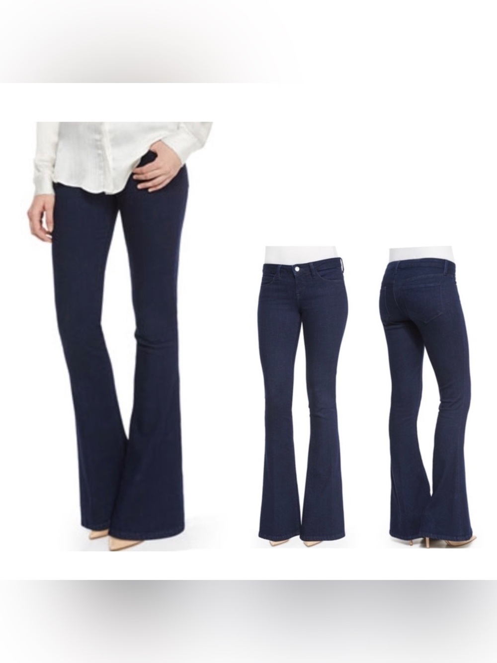 L'AGENCE Women's Dark Navy Flare Jeans